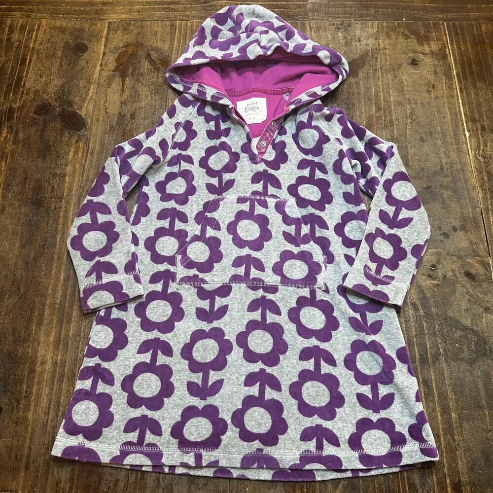 Mini Boden Velour Pullover Dress sz 4-5